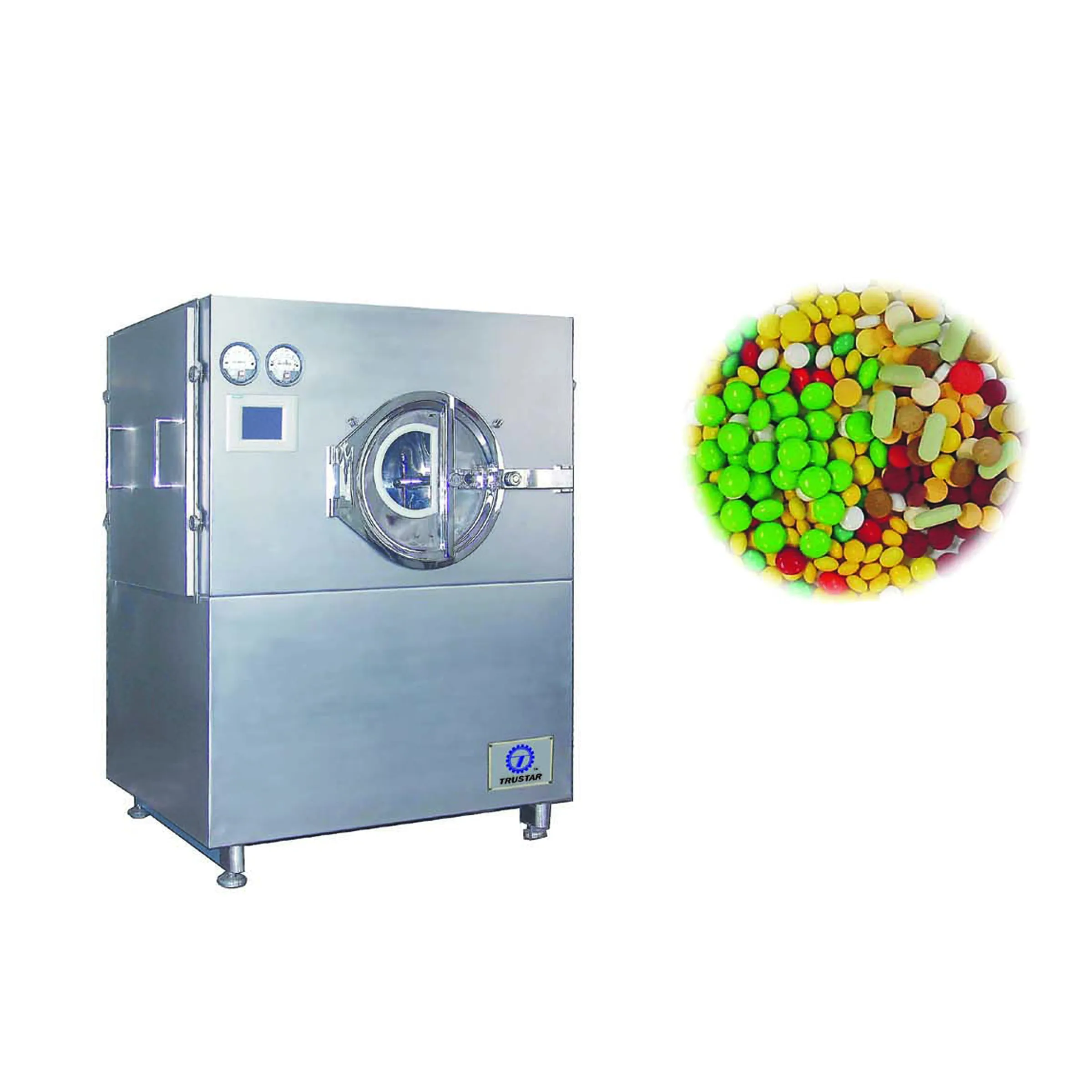Automatic tablet and pill film coating machine or film coater equipment supplier price
